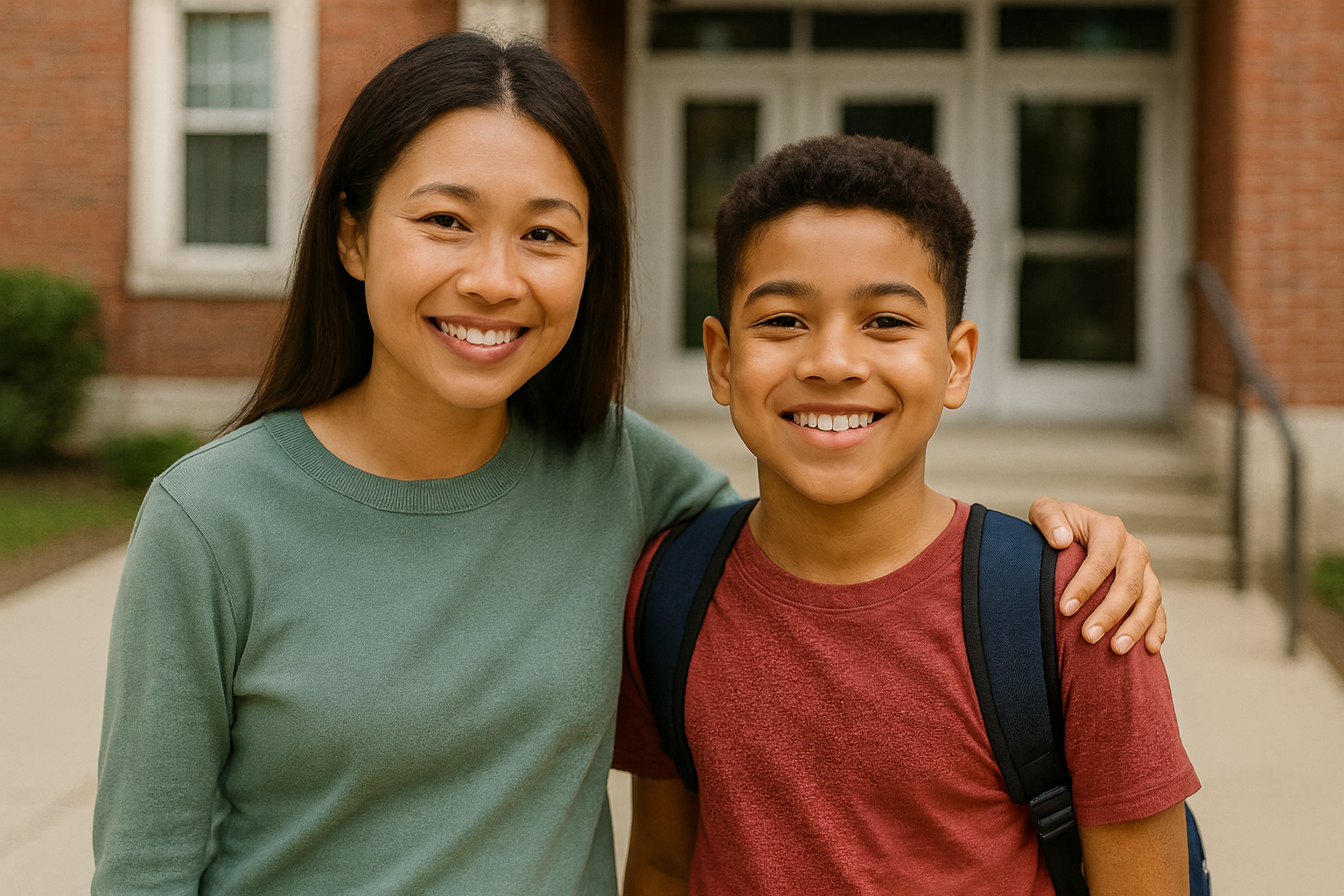 Family celebrating education opportunity